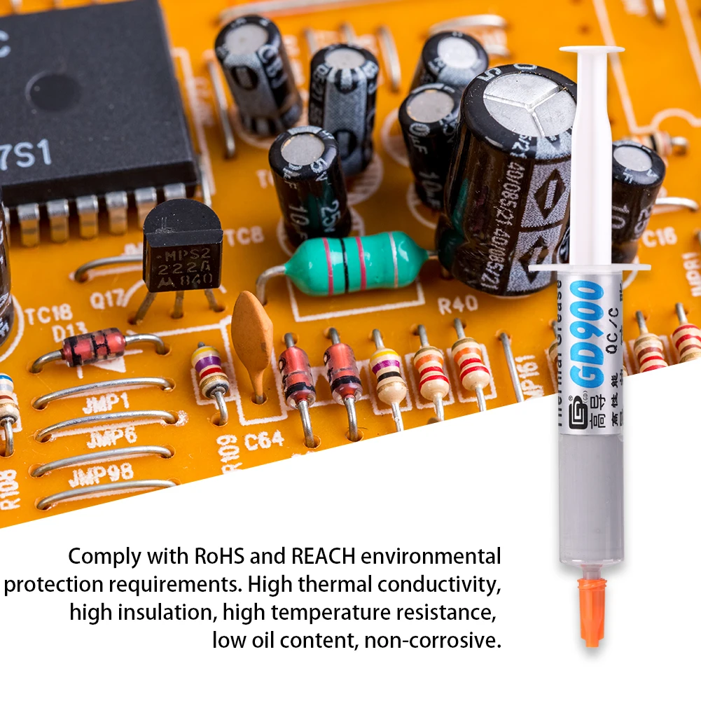 Net Weight 15 Grams Heat Sink Compound GD900 Thermal Conductive Grease Paste Heat-dissipating Silicone Paste for Computer CPU