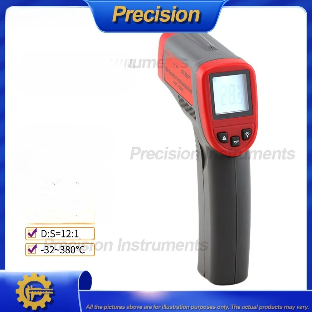 2026 ميزان حرارة رقمي بالأشعة تحت الحمراء للاستخدام الصناعي مسدس درجة حرارة عالي الدقة غير متصل لسطح الزيت وجهاز التحكم عن بعد #1