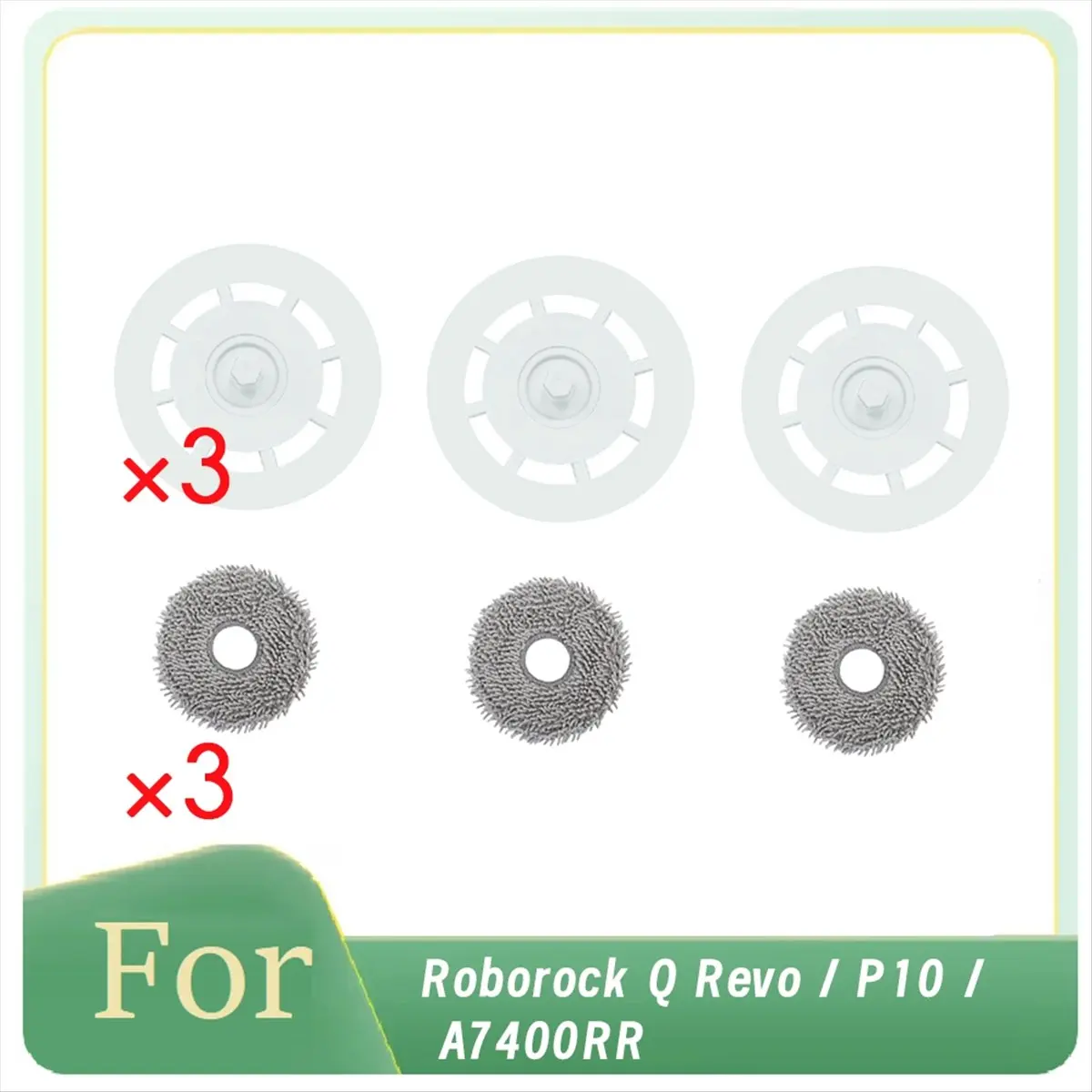 YDSC 6 Pcs for Roborock Q Revo / P10 / A7400RR Mop Pad Spare Parts Robot Vacuum Cleaner Replacement Parts view 2