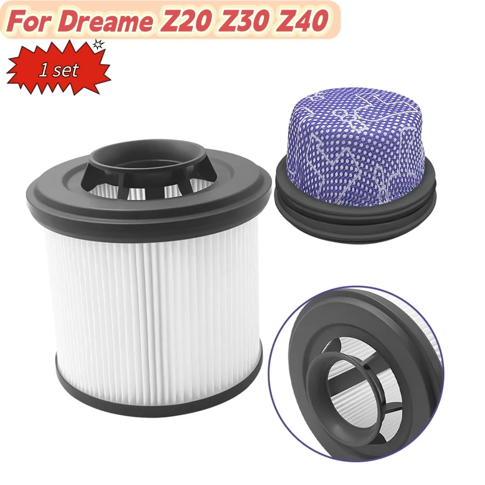 

2pcs Washable HEPA Filter For Dreame Z20 Z30 Z40 Station Vacuum Cleaner Filter Accessories Washable And Reusable Spare Part