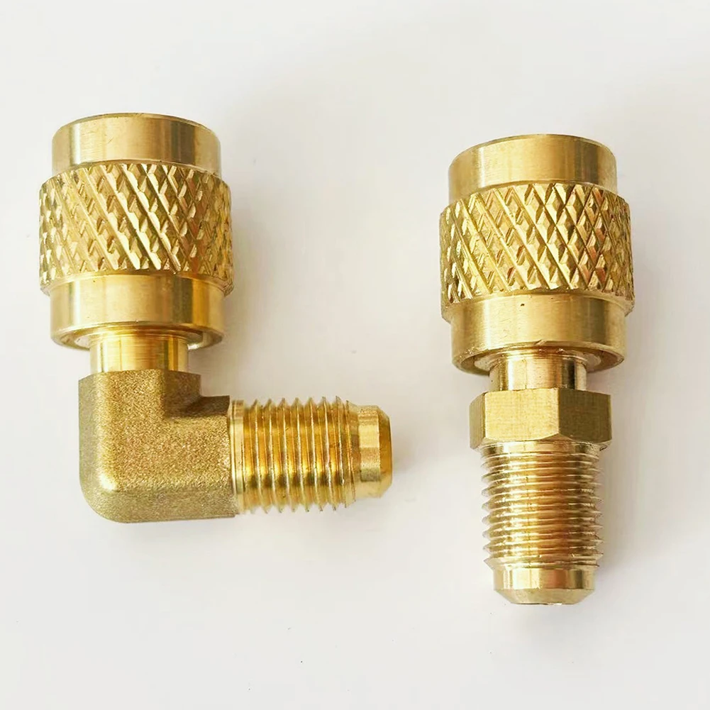 Conector de conversión R22 a R410, Conector de cobre integrado de 90 °, 1/4 5/16 a, a prueba de fugas y resistente a la presión, Variab
