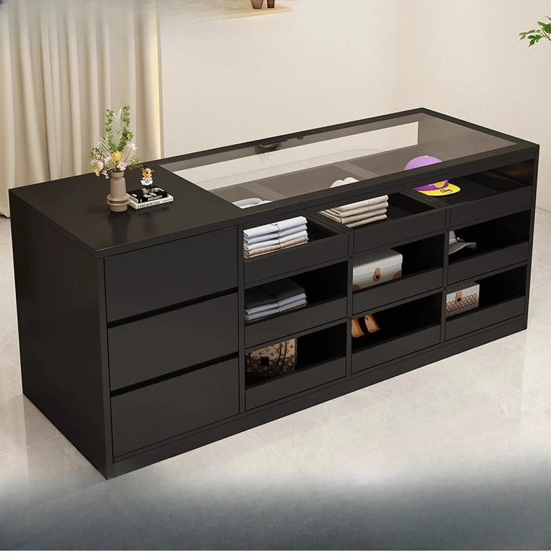 

Clothing store Nakajima cabinet storage and display jewelry display stand with glass display case store bar checkout page