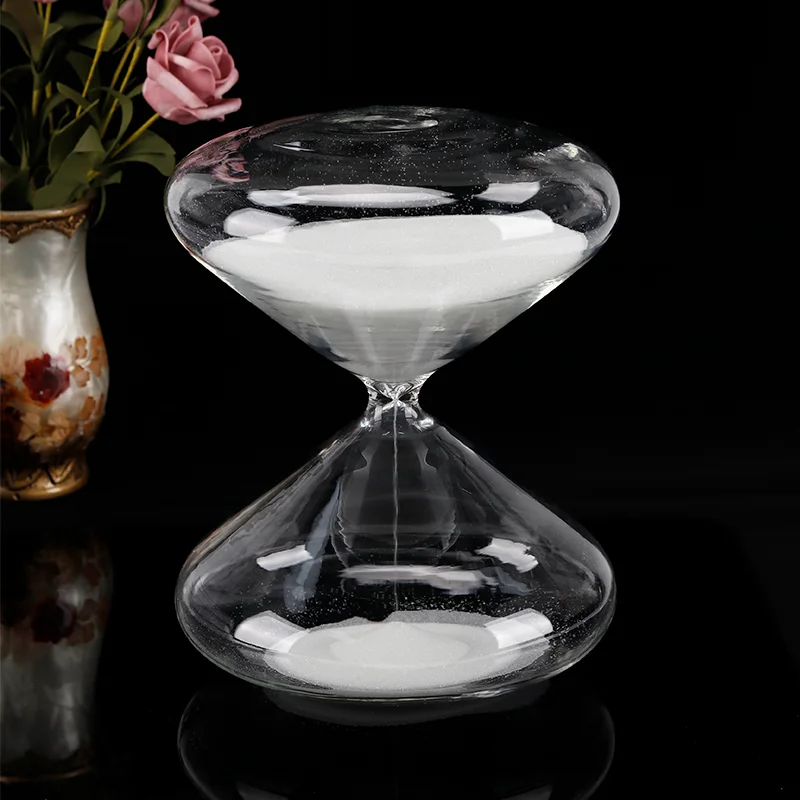New Simple Glass Flat Bottomed Hourglass Timer Holiday Gifts Home Decorations Office Ornaments And Handicrafts