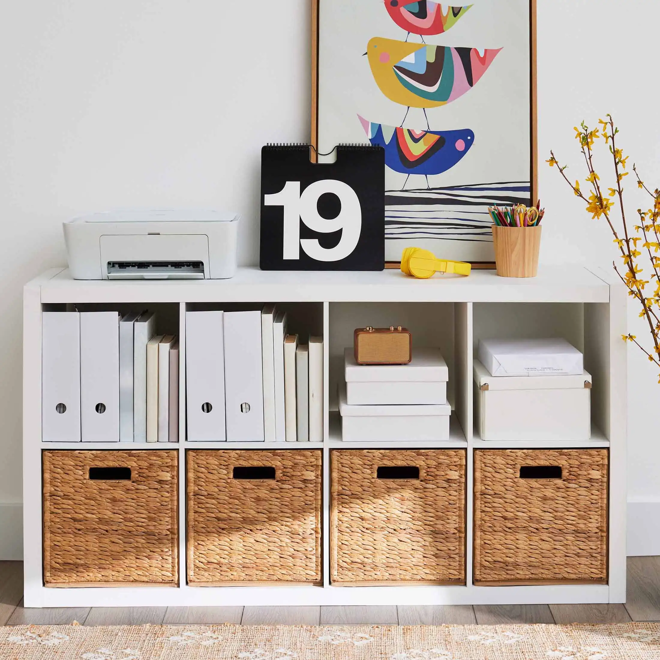 8-Cube Storage Organizer, White Texture