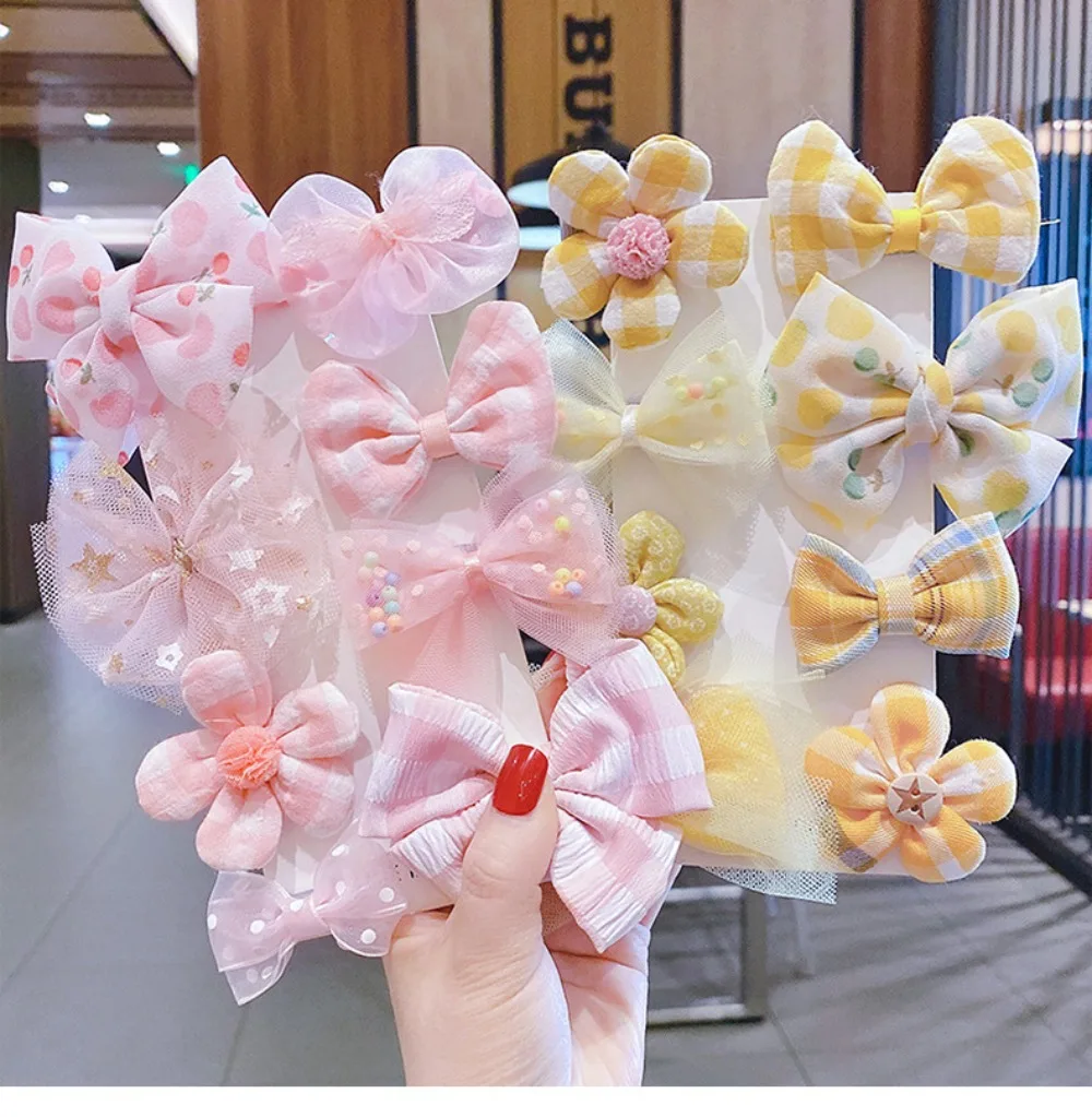 

Cute Cartoon Bowknot Flower Hair Clips for Baby Girls Handmade Color Hairpin Barrettes Headwear Kid Hair Accessories