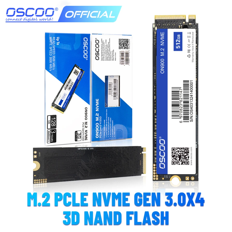 OSCOO M.2 NVMe SSD 1TB 2280 PCIe 3.0x4
