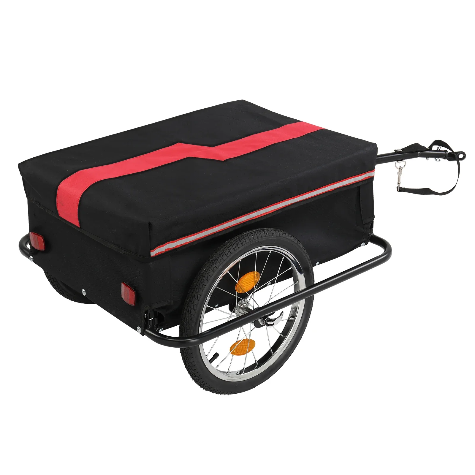 

130*68*45cm Steel 100kg 16 Inch Quick Release Wheel Cloth Pocket Trailer Bicycle Trailer Rack