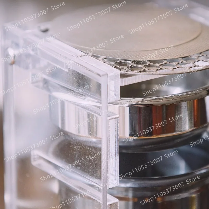 Powder bowl rack 58mm appliance Blind bowl Coffee powder bowl rack Household commercial transparent aluminum alloy