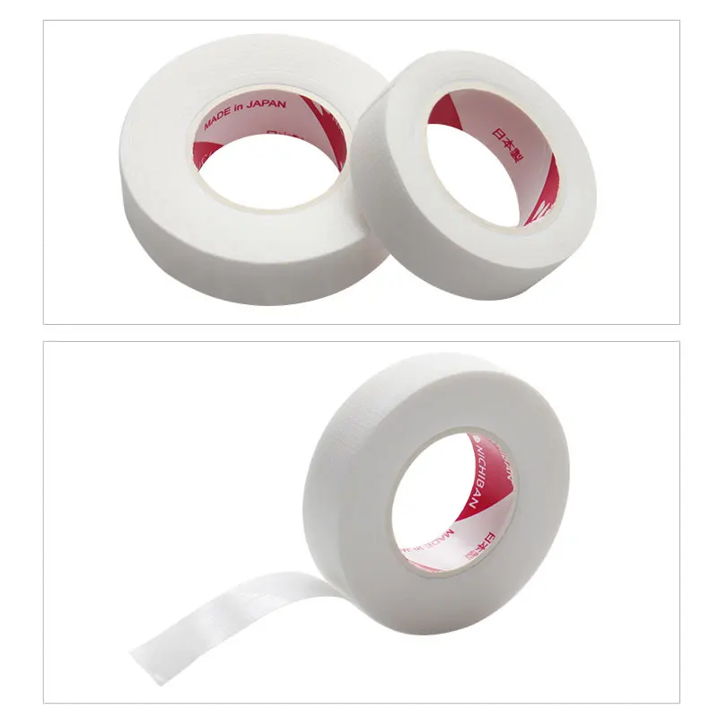 Nastro da 12mm 9m per estensione ciglia giapponese isolante senza pelucchi sotto i cuscinetti per gli occhi nastro non tessuto traspirante strumenti per patch per ciglia in carta