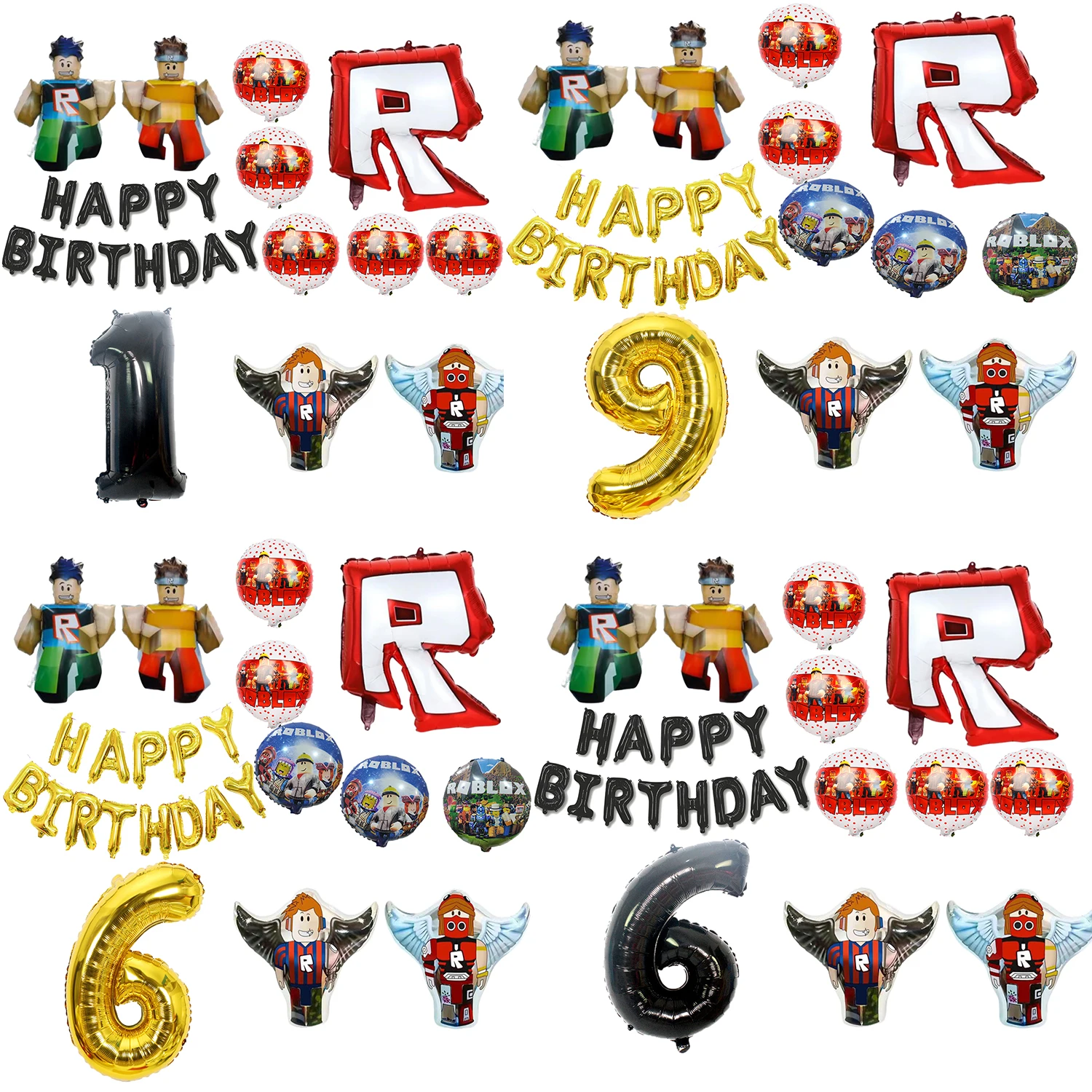 

Roblox Birthday Party Balloons Latex Aluminum film Balloon Sets Baby Shower for Kids Birthday Party Decorations Supplies Gifts