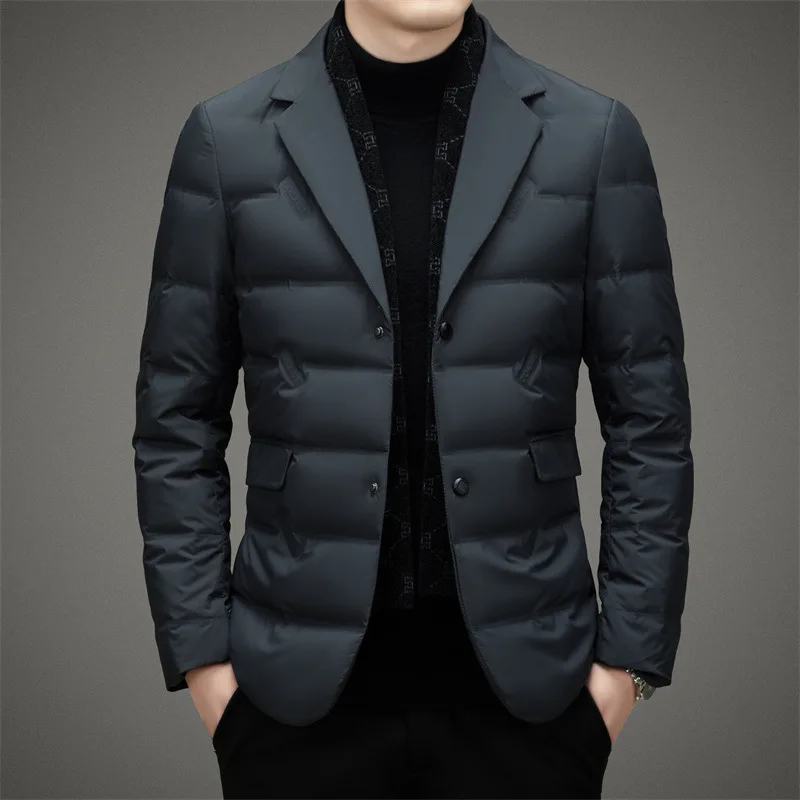 

1-A149 men's new middle-aged men's winter warm western duck down suit father's winter suit coat