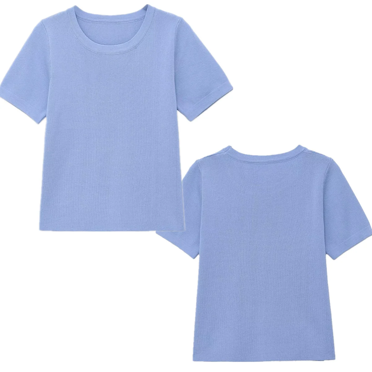 

Jenny&Dave 2026 Summer T-shirt Woman Clothes Female Clothing Round Neck Elegant Short Sleeve T-shirt Women Tops