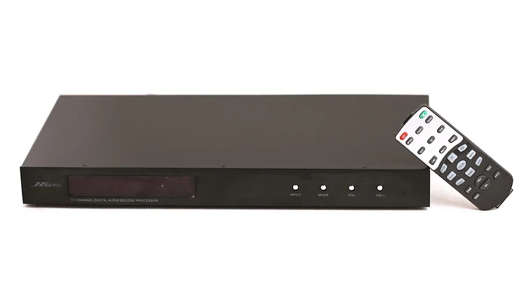 

With DTS, AC3, HDCD, pure CD decoding, optical fiber coaxial USB input, 7.1 Home theater decoder capable of listening to music