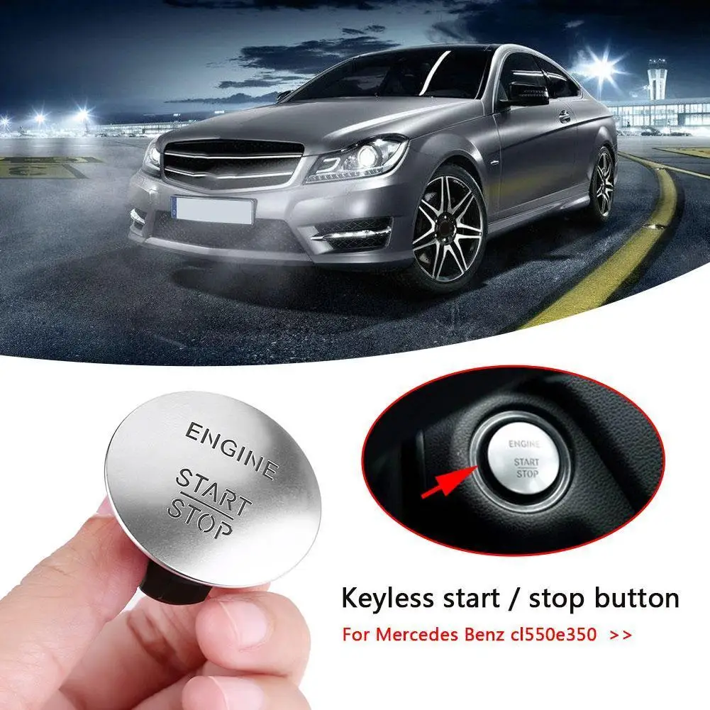 Engine Ignition One-Click Start Stop Button Car Keyless One-Click Start Stop Push Button for Mercedes Benz CL550 CLS350 E350