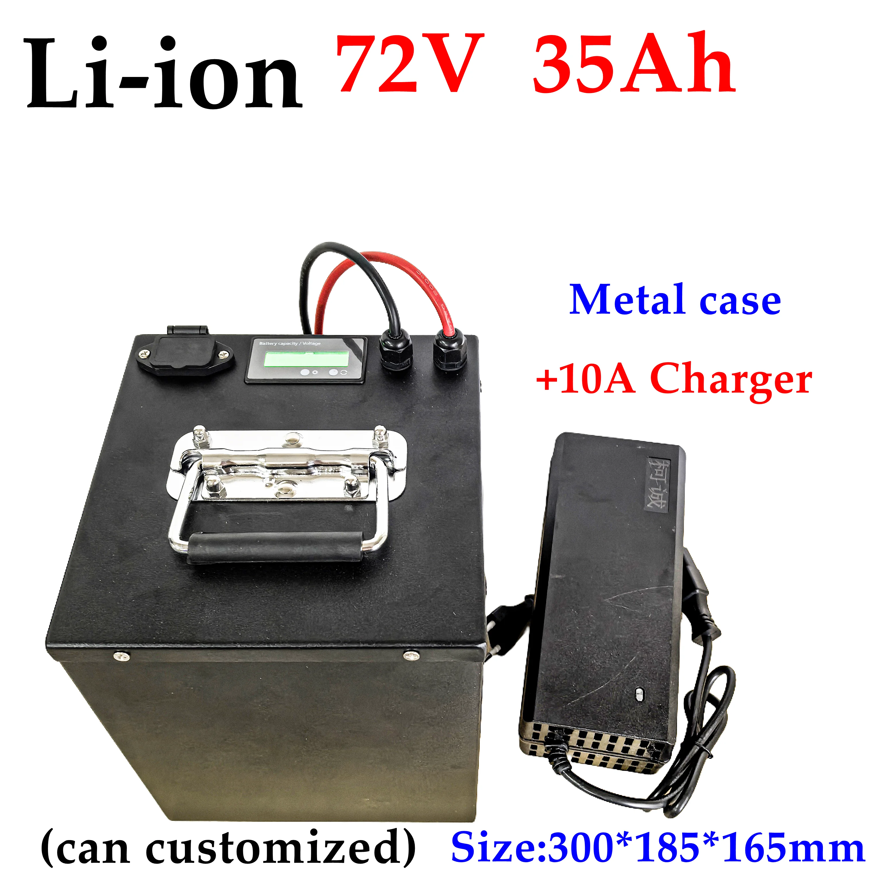 LH-72v 35Ah li-ion 72v lithium battery pack BMS 20S for inverter solar energy RV EV scooter 3000w motor bike + 10A charger.