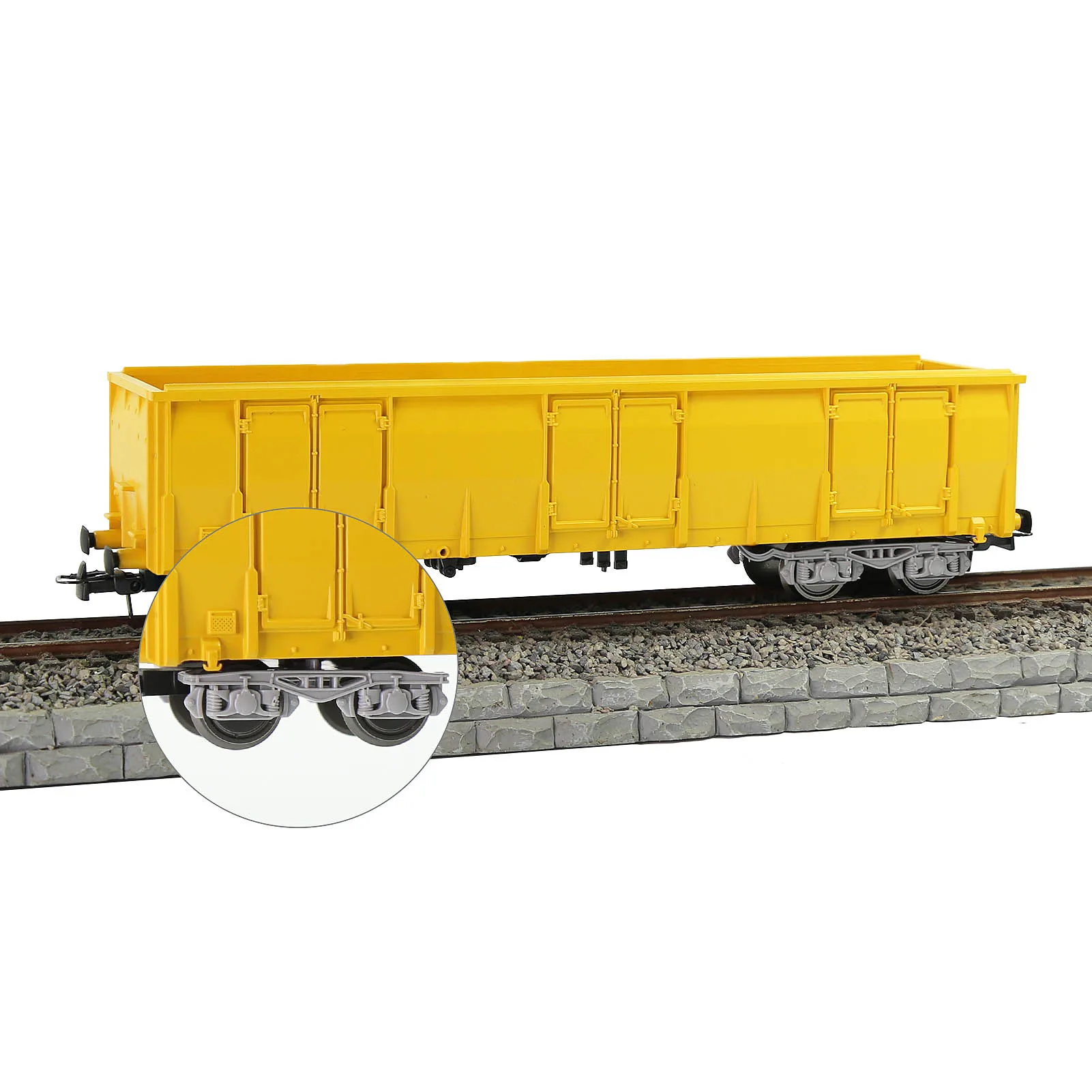 Evemodel 2 قطعة نموذج القطارات HO مقياس 1:87 عالية حافة Psyllium Bogies مع مجموعات عجلات DC معدنية 36 بوصة