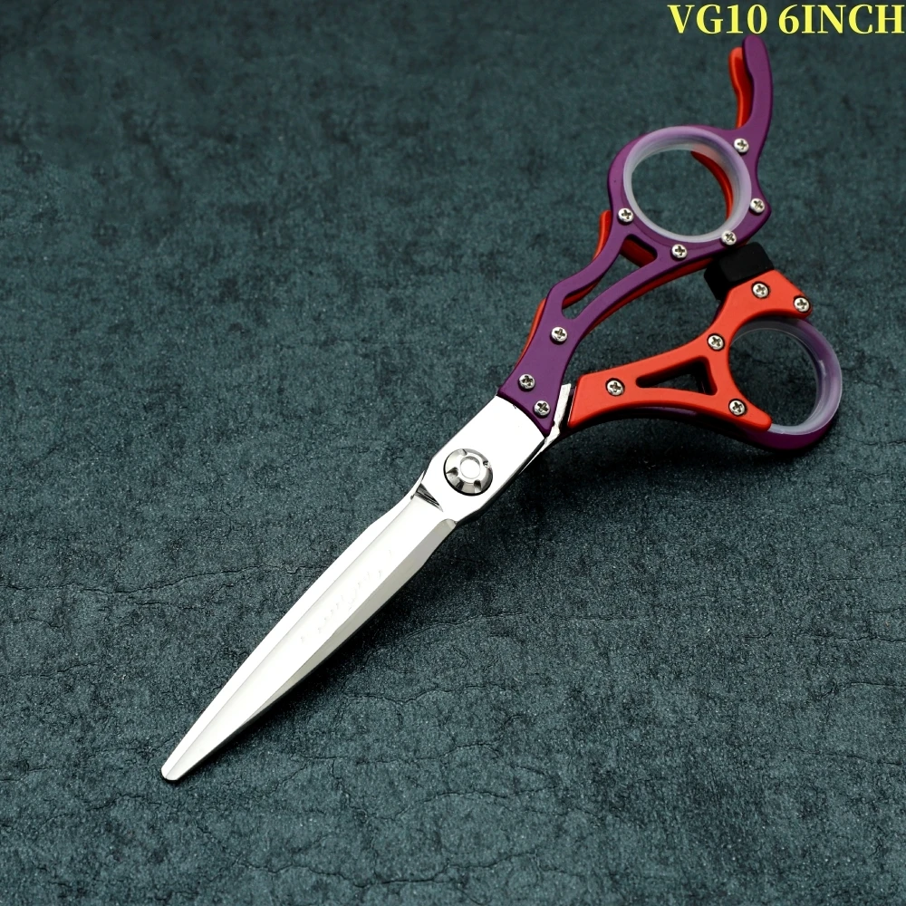 

Профессиональные парикмахерские ножницы Высококачественные японские ножницы из стали VG10 6 дюймов Тонкие ножницы для волос с зубцами с обеих сторон В комплект входит