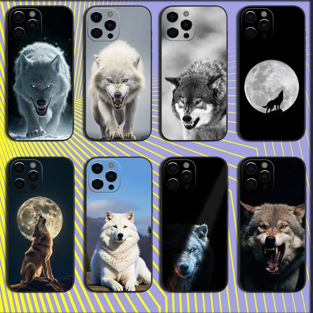 

Animal COOL The Wolf Phone Case For iPhone 16,15,14,13,12,11,Pro,X,XS,Max,XR,Plus,Mini Soft Black Cover