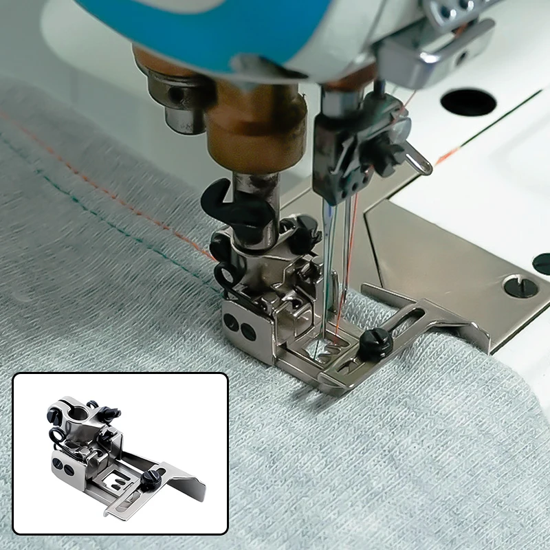 

Аксессуары для швейных машин, трехигольная пятиниточная швейная машина с оверлокомKan Che, двухслойная лапка с подолом, расстояние между иглой 5,6