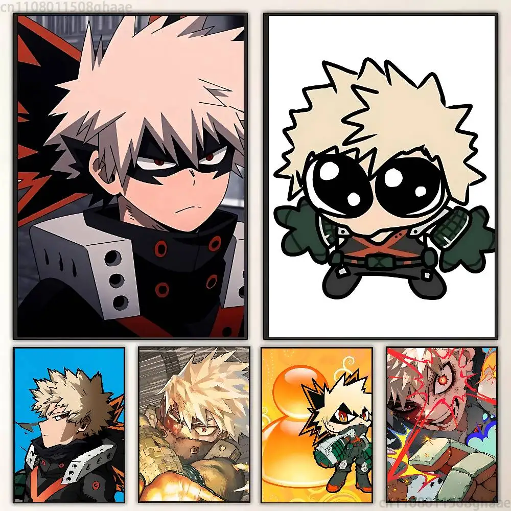 MHA My H-Hero K-Katsuki Classic Wall Art, Canvas Print Poster, Suitable for Home, Living Room, Room Decoration Painting