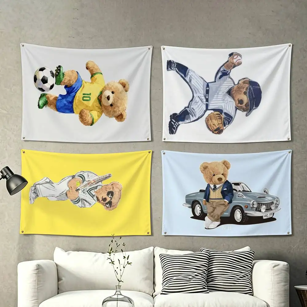 Cool b-Baron Filou Bear-R Flag Suitable For Party Club Outdoor Interior Wall Decoration Banner Fans Gift
