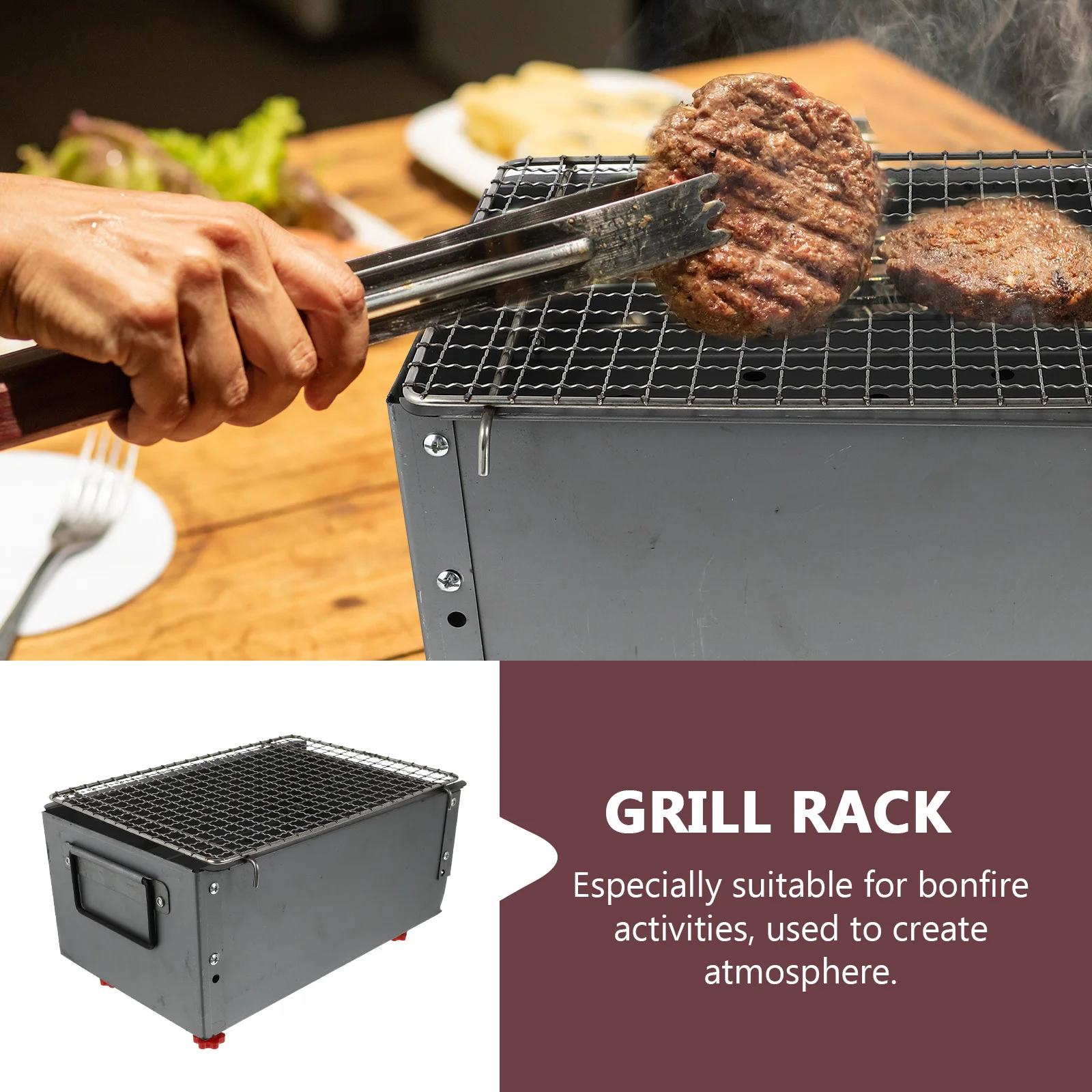

Портативный кемпинговый гриль-барбекю, уличная печь с утолщенной сеткой, легкий бытовой гриль-барбекю для пикника, сбора костра