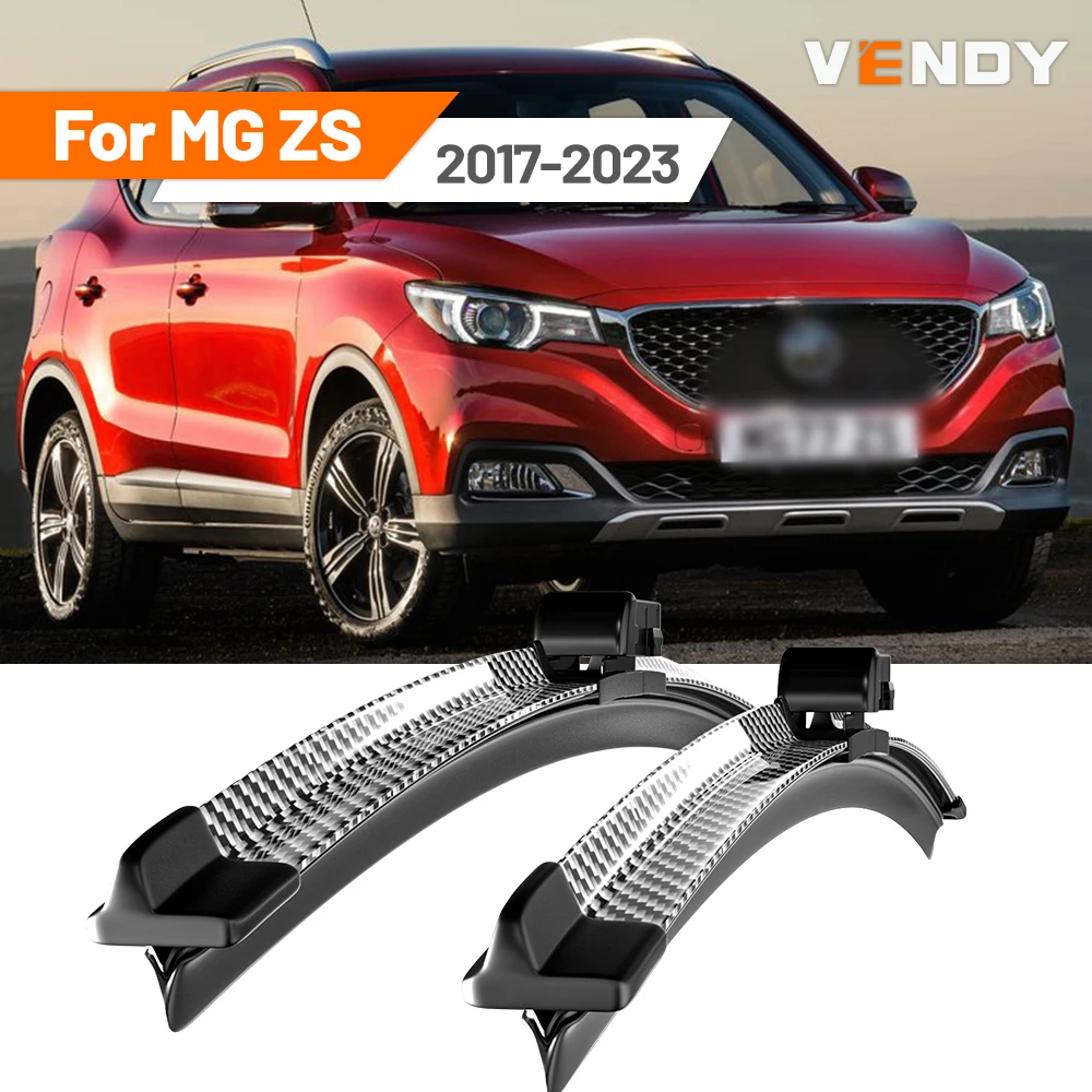 Für MGZS MG ZS 2017-2023 2018 2019 2020 2021 2022 2 Stück Frontscheibenwischerblätter Scheibenwischer Kohlefaser & Schwarz
