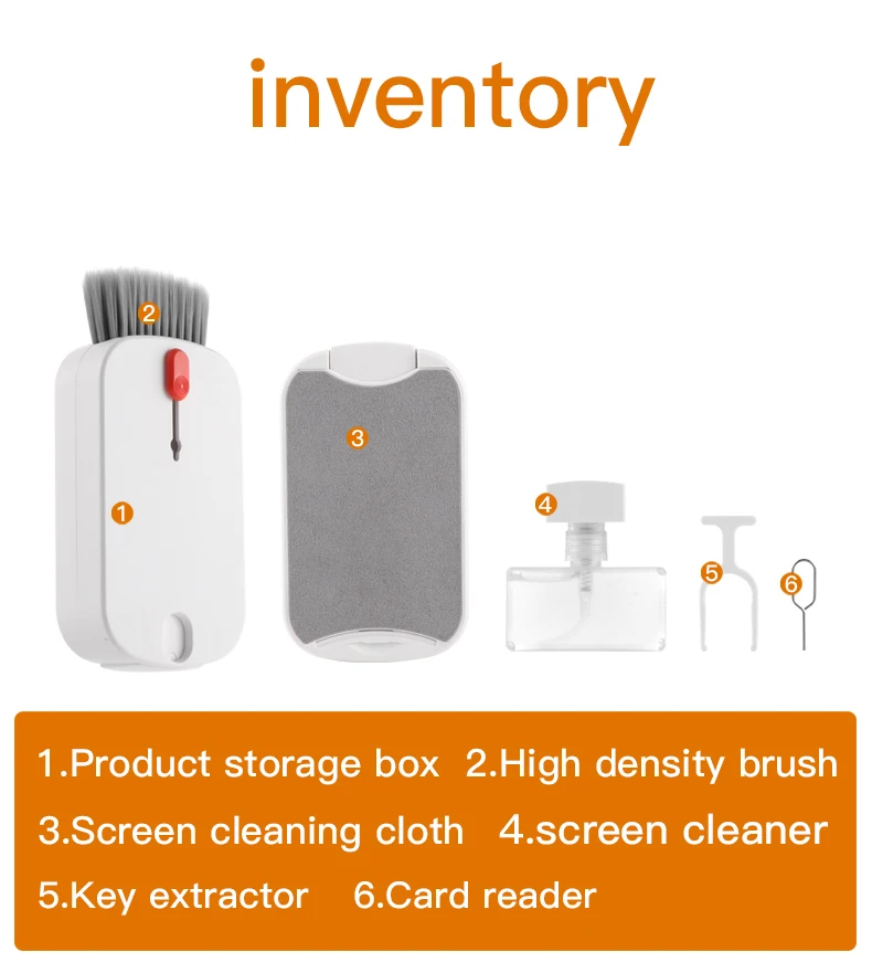 Fone de ouvido Cleaner Brush Kit, Camera Phone Tablet Laptop TV Screen Cleaning Tools, Headset Cleaning Pen para MacBook Airpod, 5 em 1