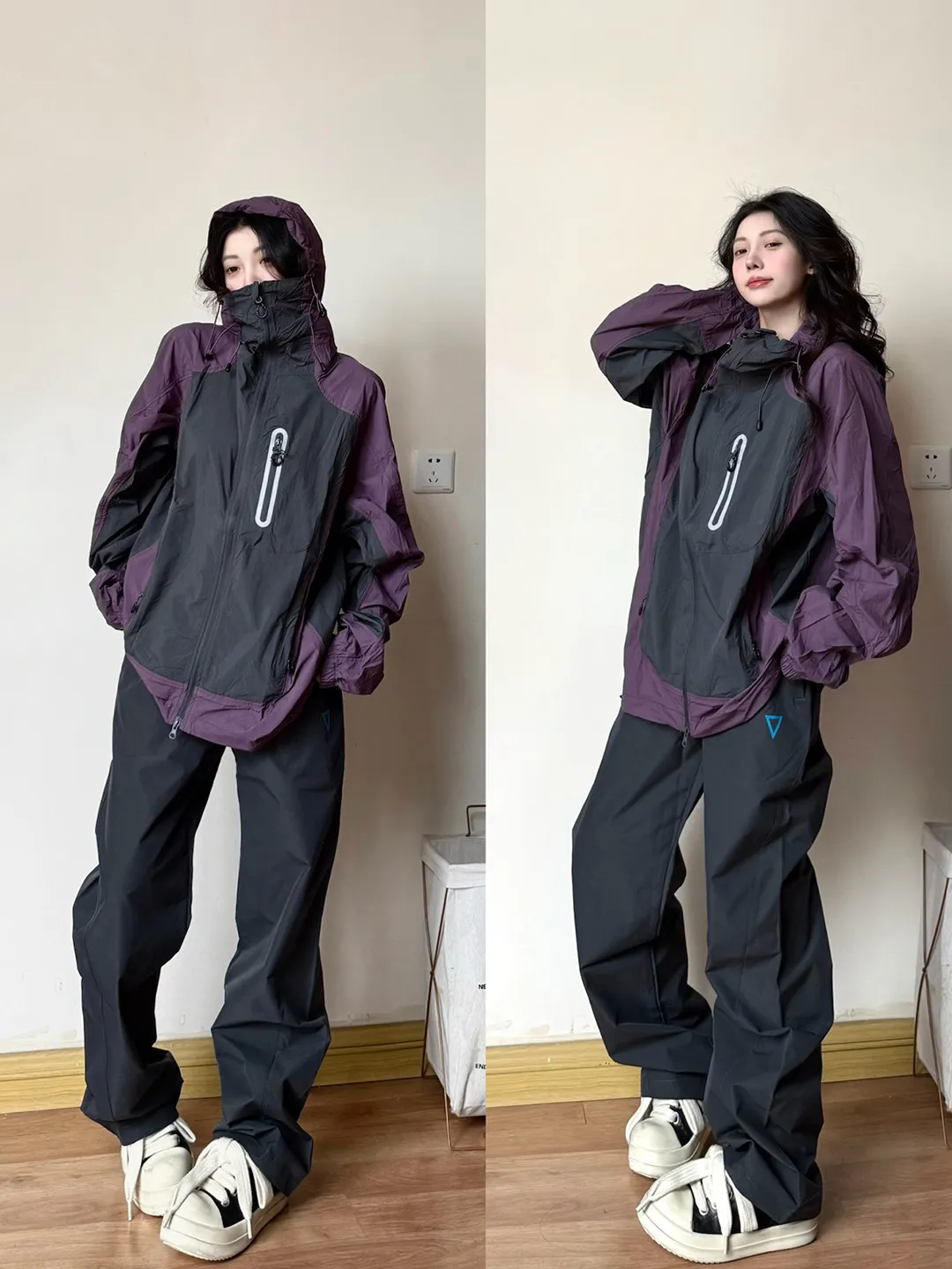 2026 Men Purple Light Hooded Sun Protection Coat Breathable Mountain Style Softshell Jacket Summer Outdoor American Outerwear
