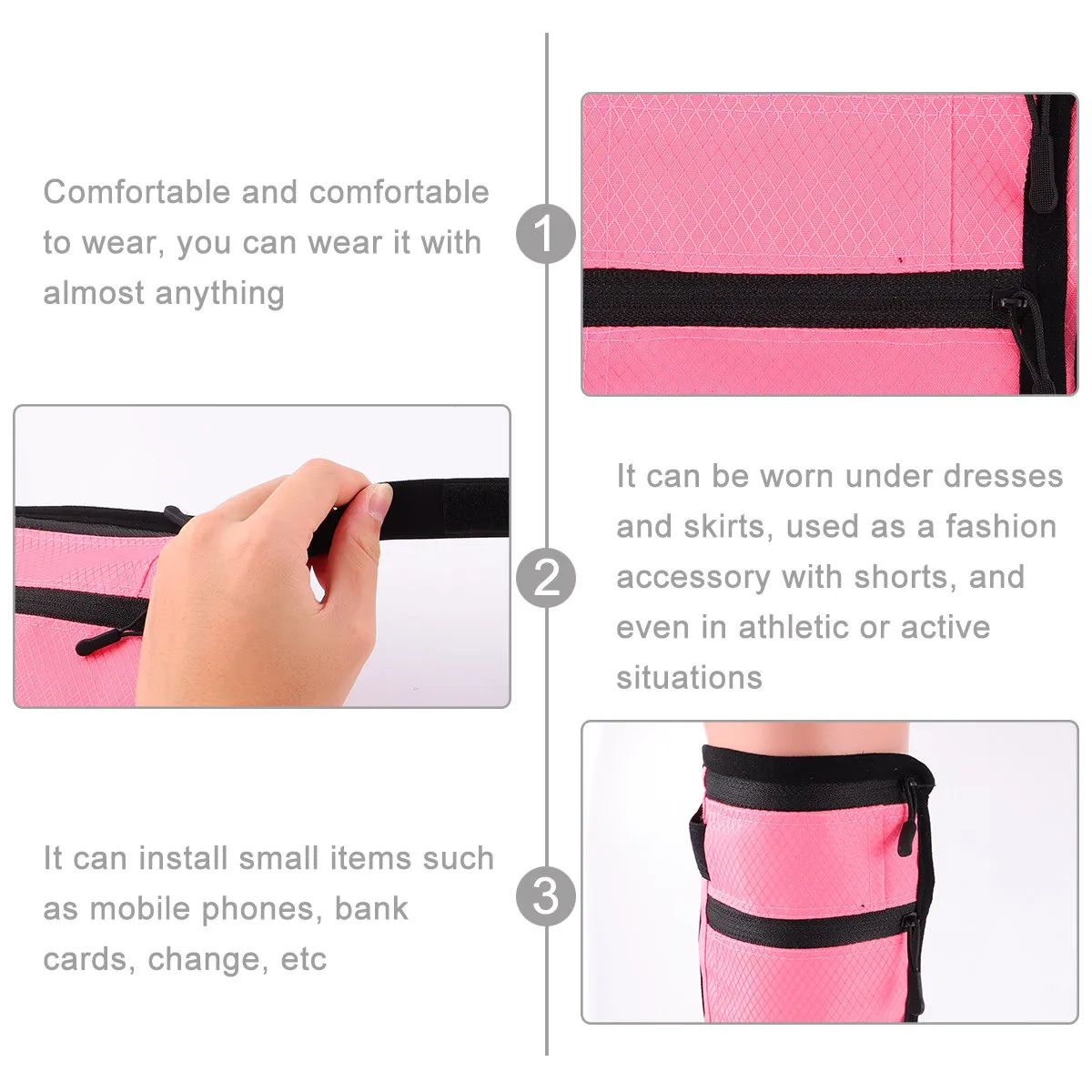 

Running Leg Bag Breathable Non-Slip Mobile Phone Calf Pouch for Sports Outdoor Fitness Cycling Hiking Multi-Function Leg Ankle