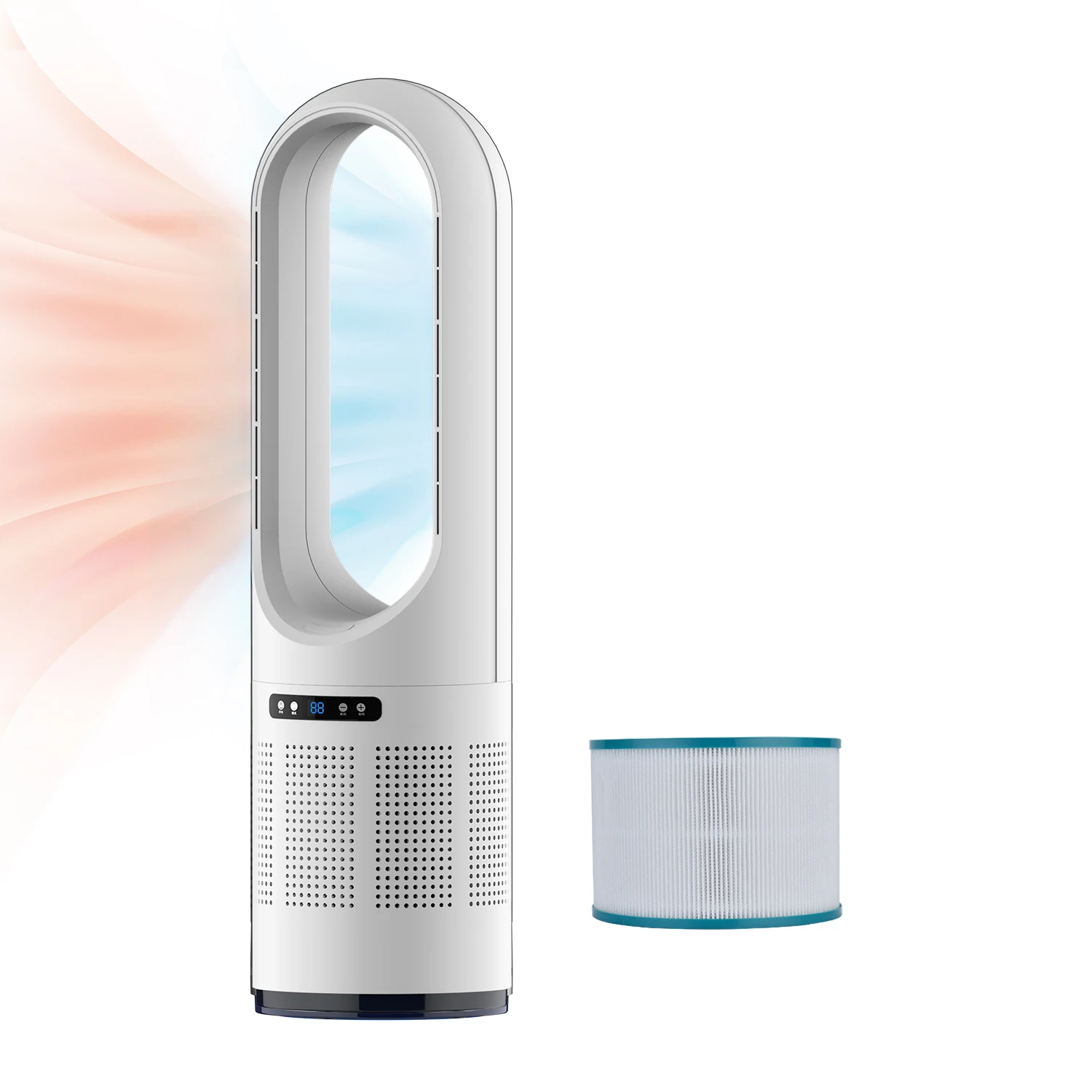 مروحة أرضية Faryuan UML-046 لتنقية الهواء المحمولة والتدفئة بدون شفرات مع فلتر Hepa لـ