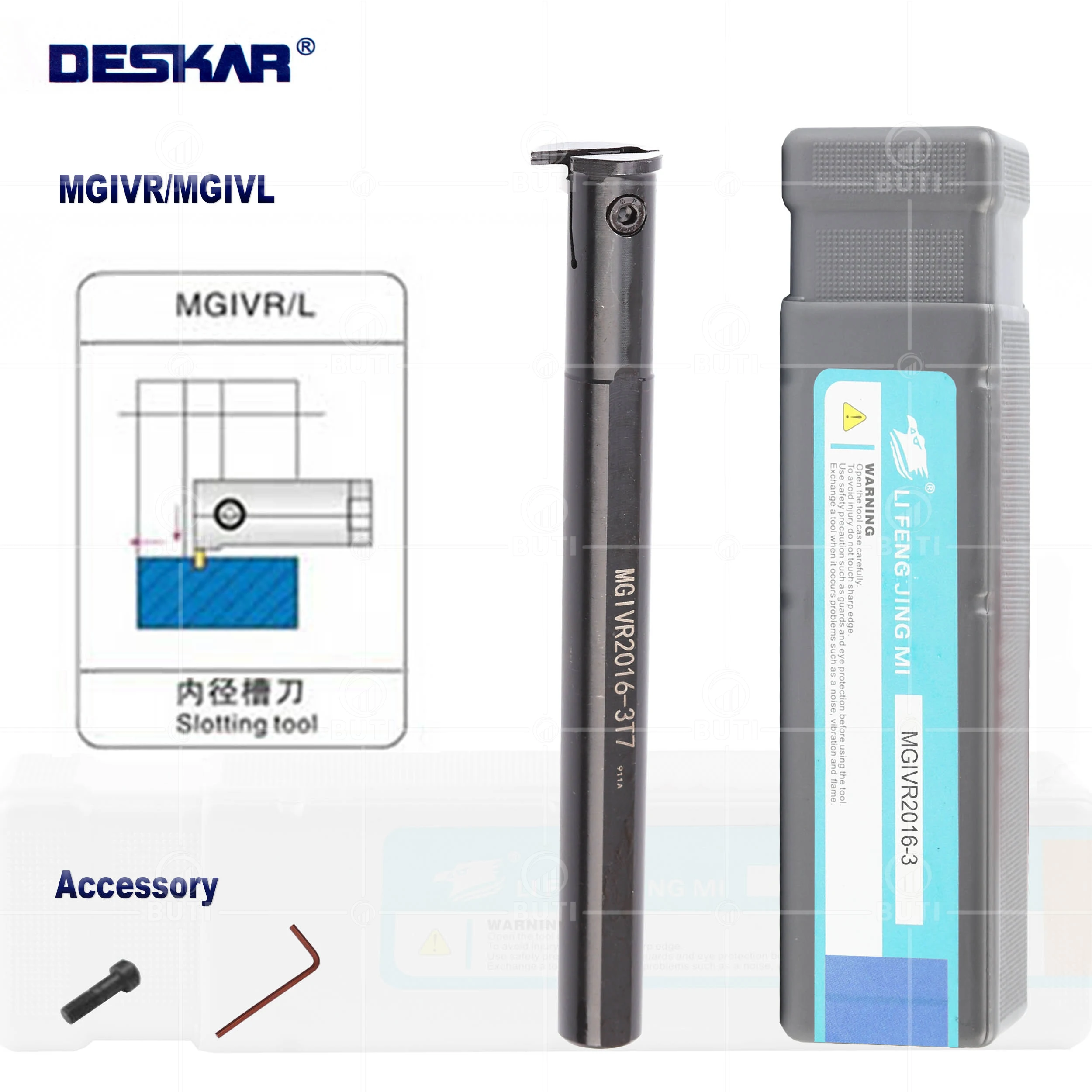 Deskar 100 Original Mgivr L2023 2520 2925 1.5 2.5 mm Suporte de Ferramentas de Ranhura Cnc Torno Cortador Mgmn Lâminas de Sulco Ferramenta Mandril