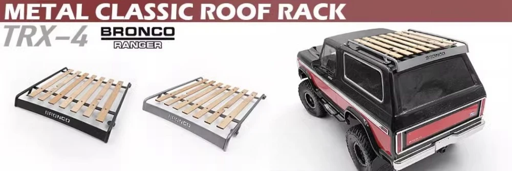 

1/10 Crawler Car Classic Roof Rack for Traxxas trx4 1979 bronco Ranger XLT 1/10 RC Truck Upgrade part