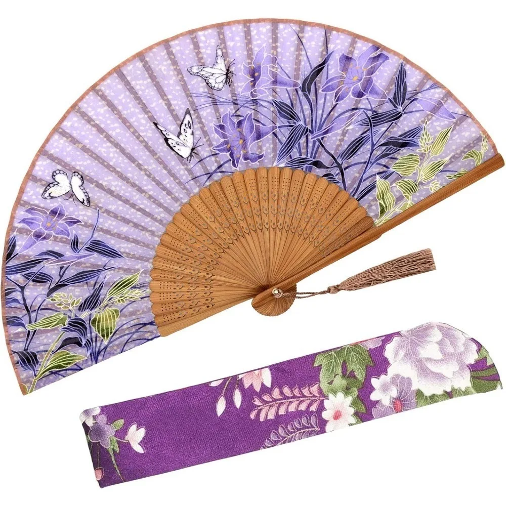 

Китайские винтажные бамбуковые шелковые веера - для танцев, выступлений, украшений, свадеб, вечеринок, подарков