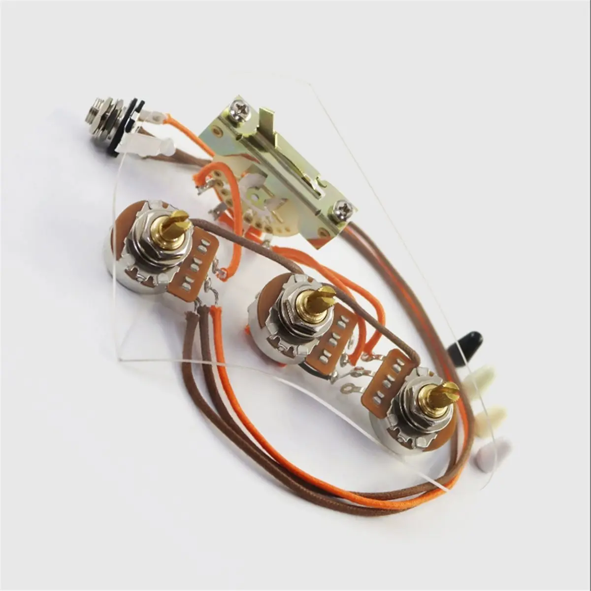 

(AD10) Новый стандартный комплект проводки HSS для электрогитары, набор для самостоятельной установки для электрогитар ST/SQ HSS, с 1 регулятором громкости/2 регуляторами тембра, 5-позиционный переключатель.