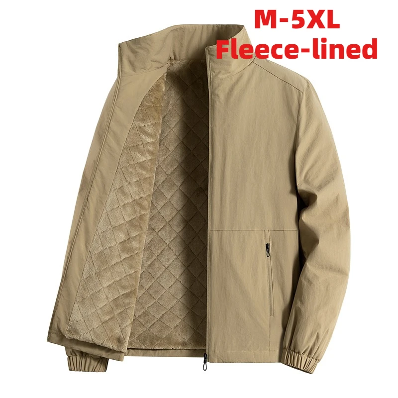 

2025 Men's Outerwear Outdoor Sports Loose Korean Style Casual Velvet Thickened Jeep Jacket for Young and Middle-aged People