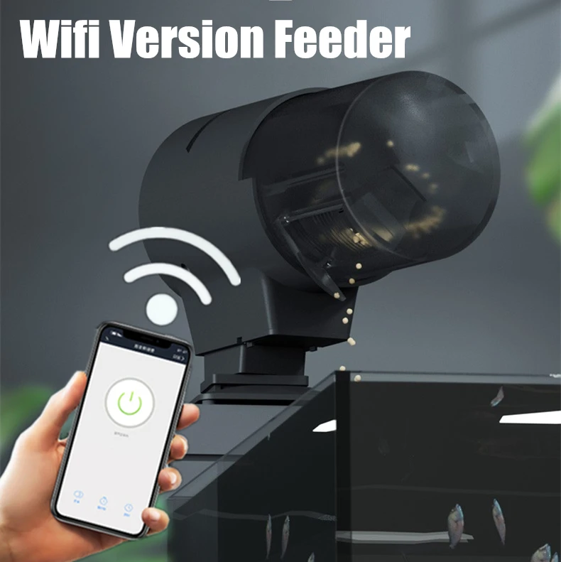 Automatic Fish Feeder Timing Wifi Phone App Intelligent Control Fish Tank Dispenser Smart Mute Timer Aquarium Accessories