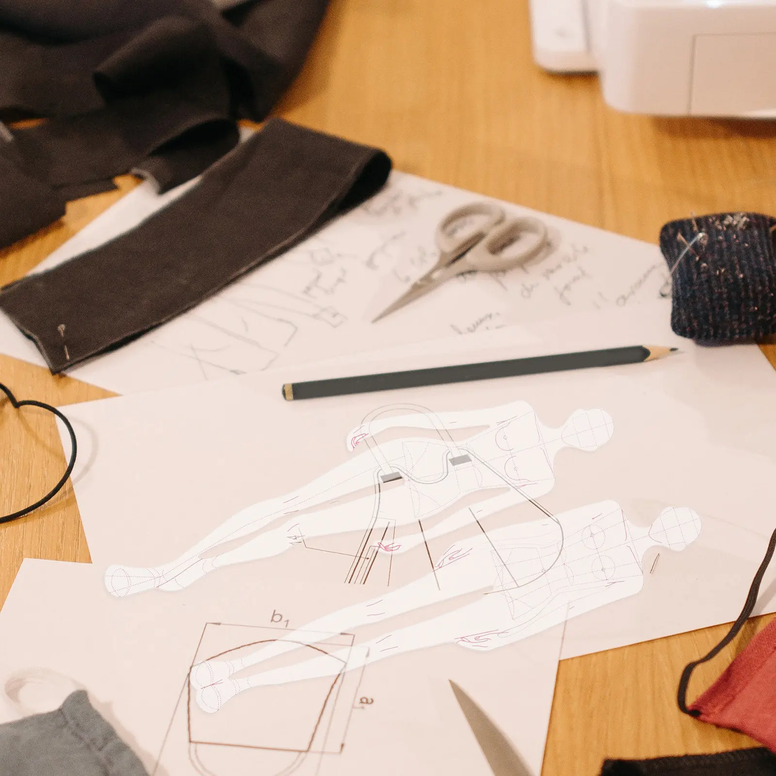 1セット縫製用カーブ定規-プレミアムプラスチック製-環境に優しい-女性人体デザイン-服飾パターン描画用カッティングテンプレート-テーラー用