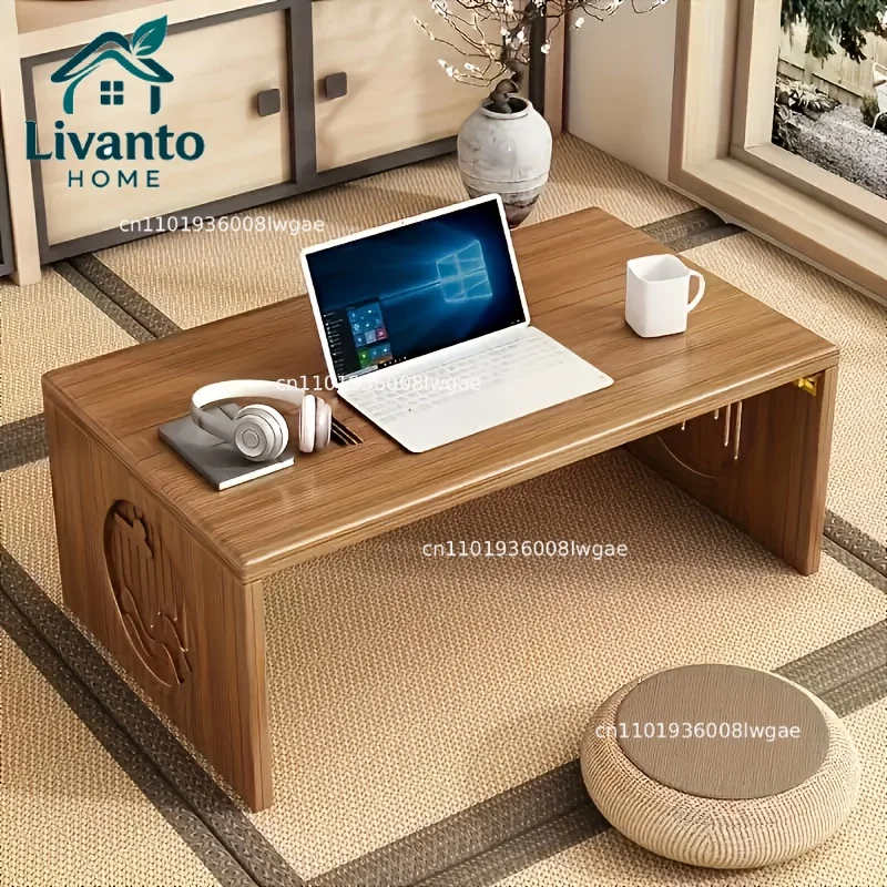 

Versatile Bamboo Folding Table - Japanese Style, Perfect for Bedroom & Study, Durable Low-Rise Design with Smooth Finish