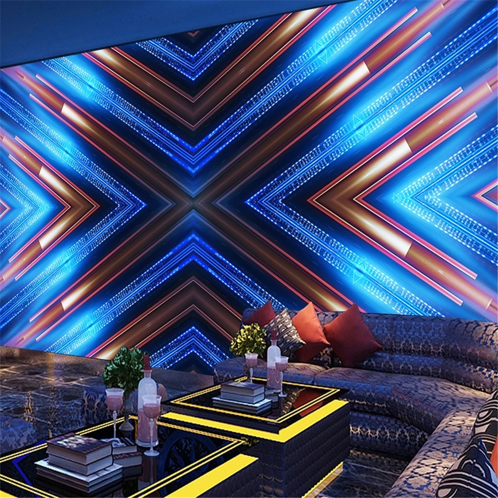 

Custom mural Science Fiction Technology Company Front Desk Background Wallpaper Bar KTV Box Flash Wall paper Song Hall Corridor