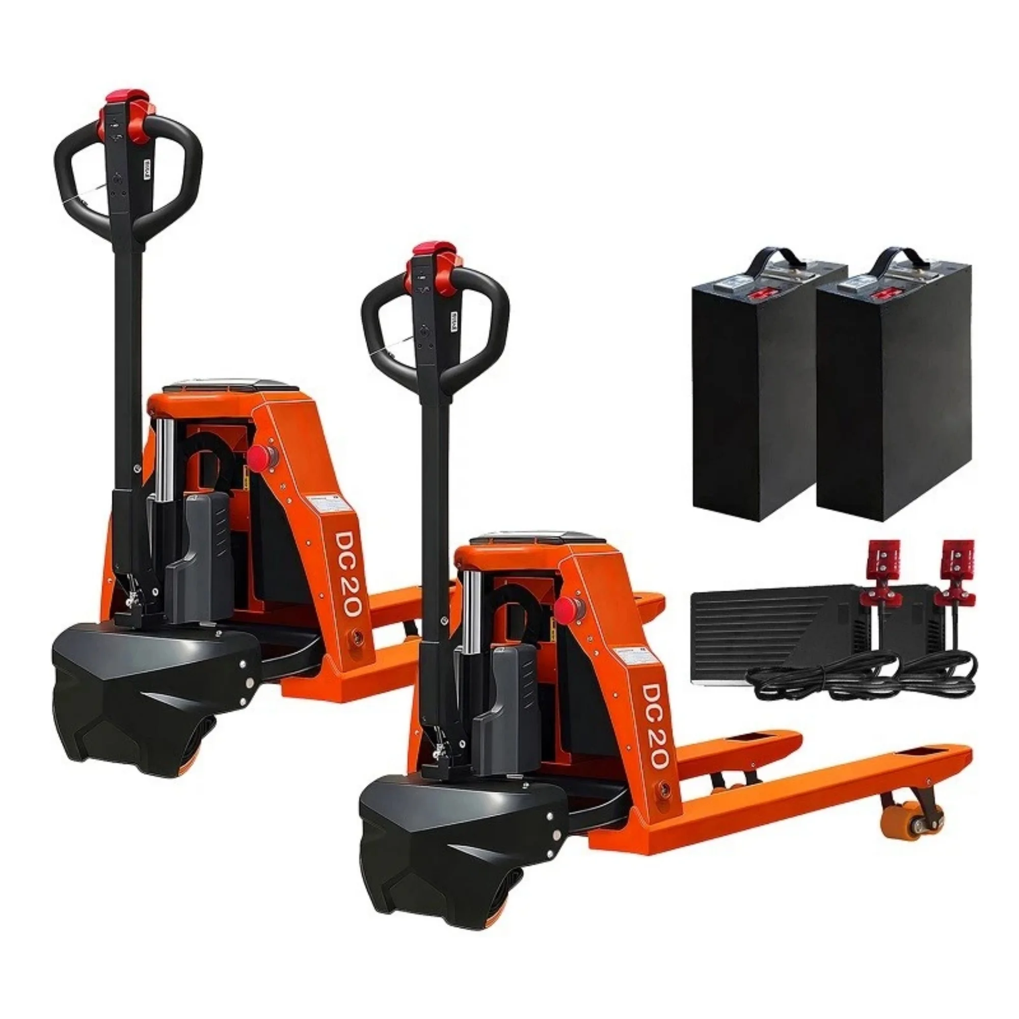 

1pc/2pc Fully Electric Pallet Jack, 4400LBS Electric Pallet Truck w/48V Lithium Battery and Charge, 48" x 27" Forks Sizes