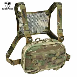 Chest Bag for Men Molle EDC Tactical Chest Pack Vest with Concealed Pistol Holster Utility Chest Rig Bag for Running Hunting