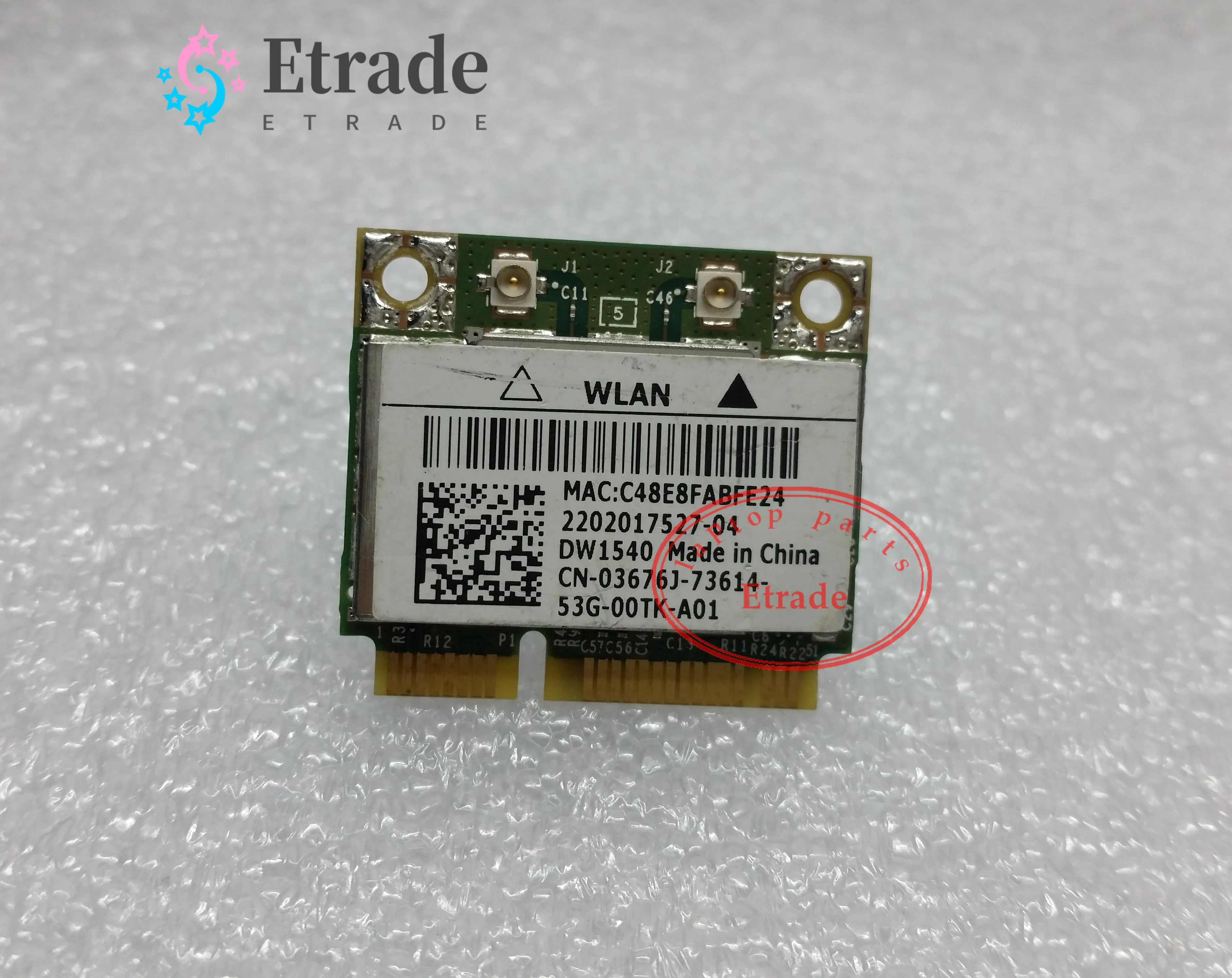 Dual Band Broadcom BCM943228 DW1540 Half Mini PCI Express Wireless Wlan WIFI Card For DELL 1320 1370 1570/1458 1555 03676J