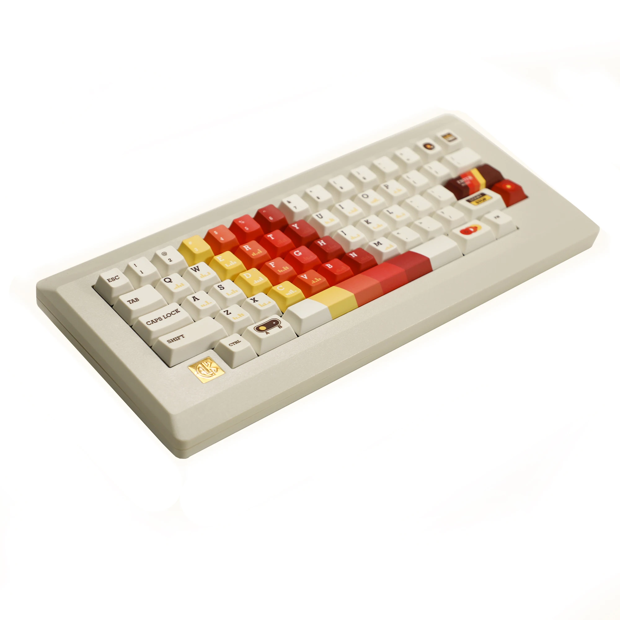 M0110 D0110 Retro Hot Swappable Gateron Yellow Switches 1970 Gasket VIA VIAL Type C Detachable PCB Plastic Mechanical Keyboard