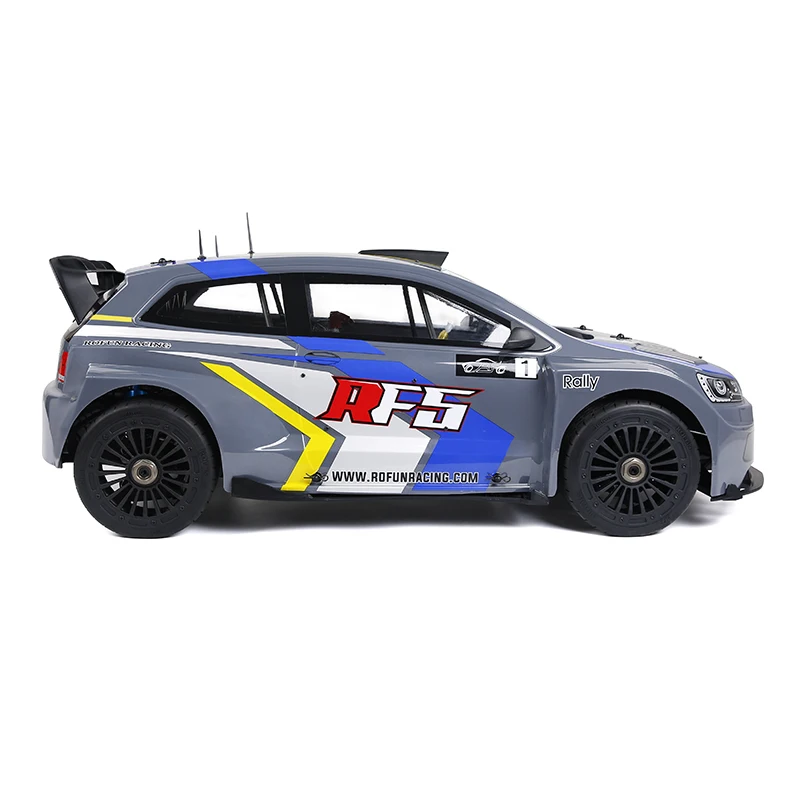 Rofun E-RF5 Elektrischer Rallye-Rennwagen 1/5 Riesen RC Gymkhana 4WD RC Rallye-Modellauto Roller 200A ESC 750 KV/6500W Bürstenloser Motor