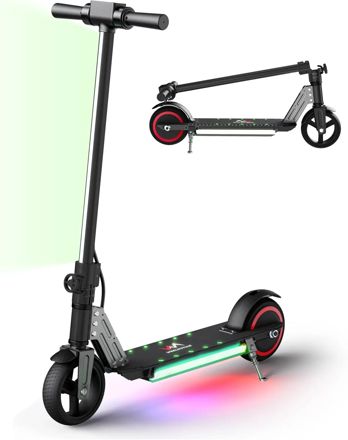 

Foldable Kids Electric Scooter with Front Light, Pedal Lights, LED Display, Dual Brakes, 150W Motor, UL2272
