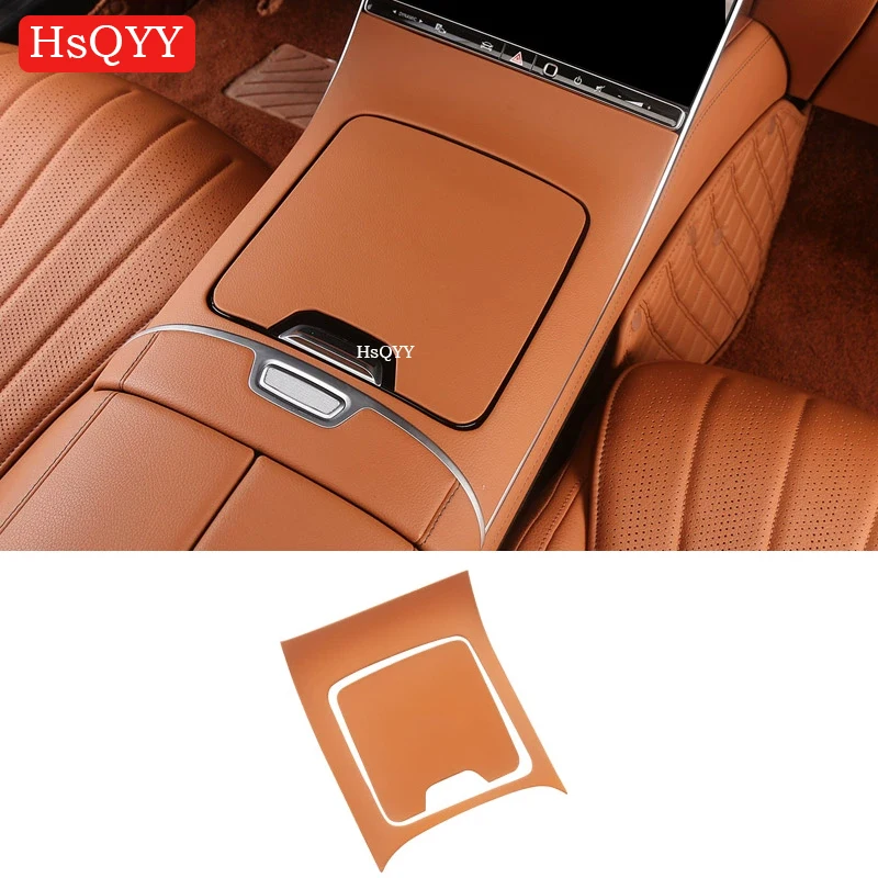 

For Mercedes Benz S Class W223 S400 S450 S500 Car Center Console Leather Style Panel Cover Trim Panel Frame Interior Accessories