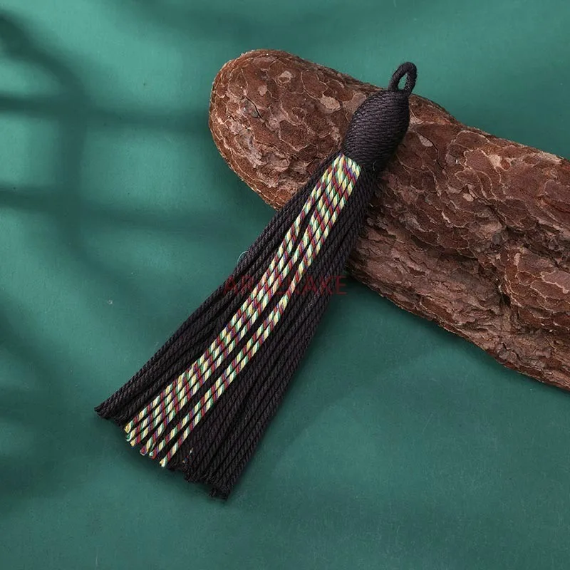 قلادة شرابة من خيط القطن المطلي يدويًا على الطراز الصيني العرقي، قلادة شرابة منسوجة بحبل ثقافي وحرف يدوية