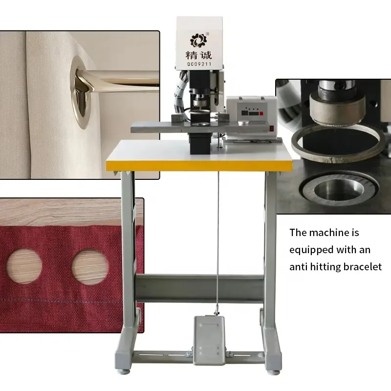 Window Curtain Hole Punching And Grommet Attaching Machine