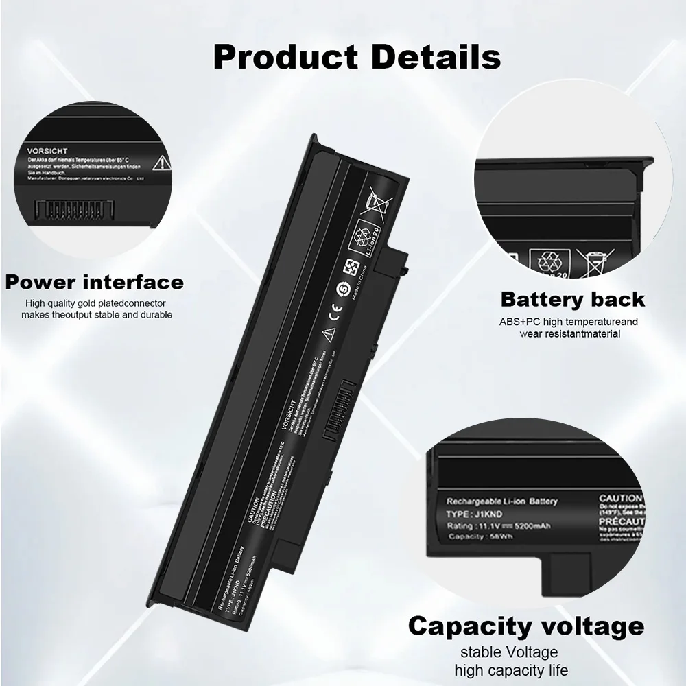 بطارية SKOWER J1KND لأجهزة Dell Vostro 3450 3550 Dell Inspiron 13R N3010 N3110 14R N4010 N4050 15R N5010 17R N7010